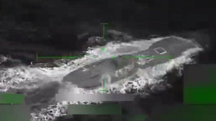 Trump shares footage of missile strike on 'drug submarine'