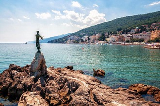 Sea off Opatija in Croatia 
