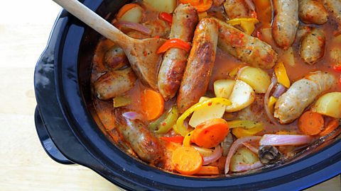 To brown or not to brown? sausage casserole in a slow cooker