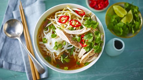 Adapting recipes for year-round easy cooking Slow cooker chicken pho
