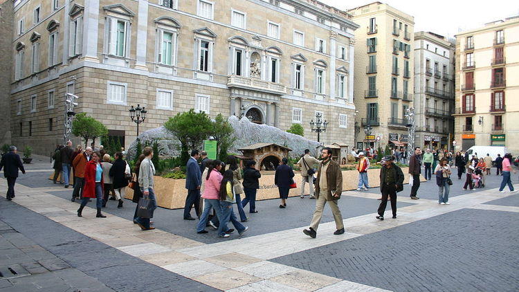Criticar el pesebre de la plaza de Sant Jaume