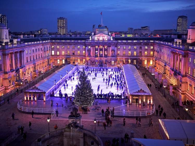 Skate at Somerset House’s toasty ski chalet