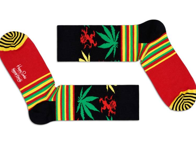 Happy Socks x Snoop Dogg stripes and plants socks Happy Socks x Snoop Dogg stripes and plants socks