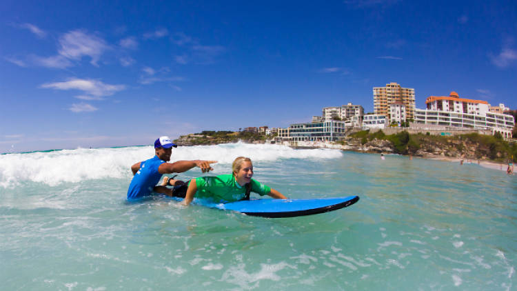 Learn to surf at Bondi Beach