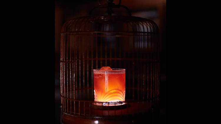 Drink in a cage