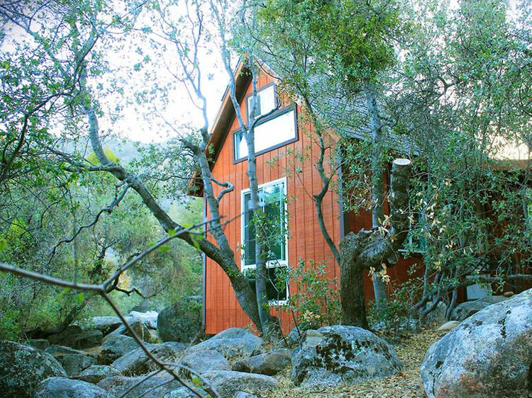 An off-grid tiny house in Wofford Heights