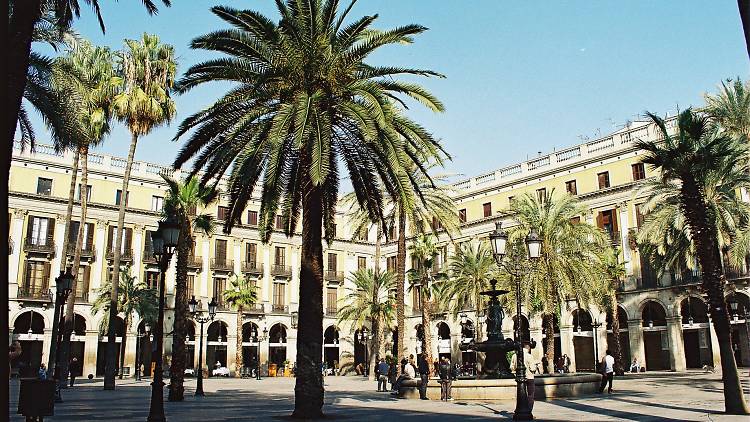 Passar unes hores a la Plaça Reial