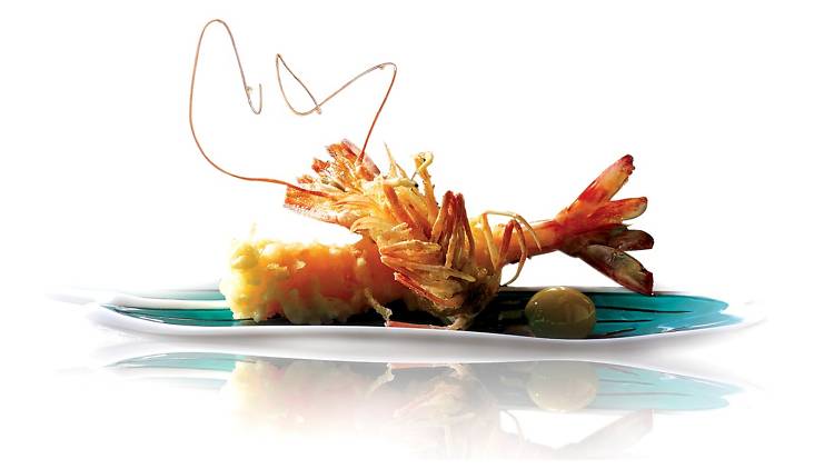 Shikigiku - Japanese live shrimp tempura