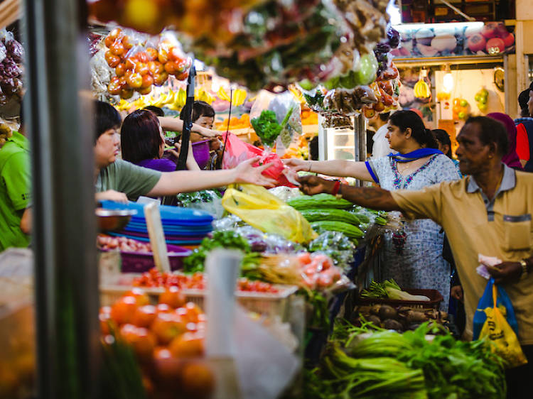 Grocery shop at Tekka Market