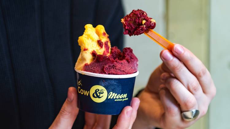 Cool down with scoop of gelato at Cow and the Moon