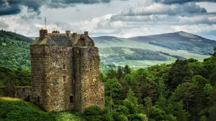 The castle on the Scottish Borders