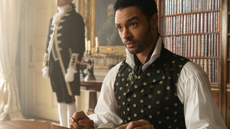 BRIDGERTON (L to R) REG�-JEAN PAGE as SIMON BASSET in episode 108 of BRIDGERTON Cr. LIAM DANIEL/NETFLIX � 2020
