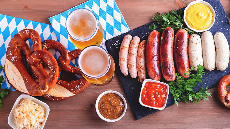 Raise a stein during Oktoberfest