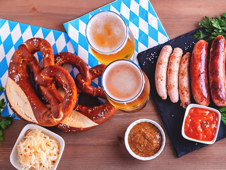 Raise a stein during Oktoberfest