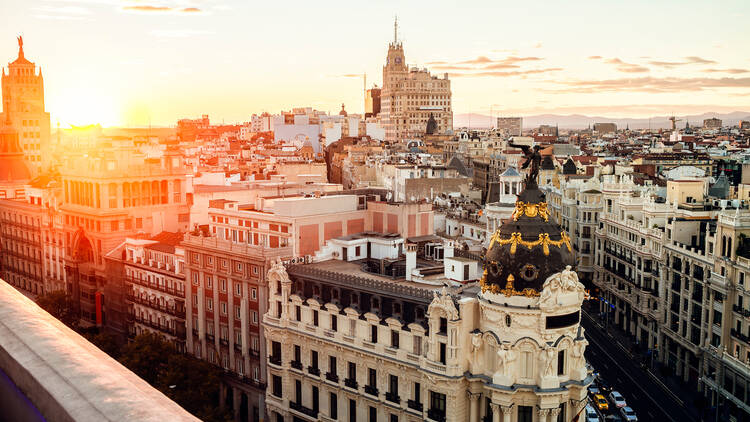 Gran Vía atardecer