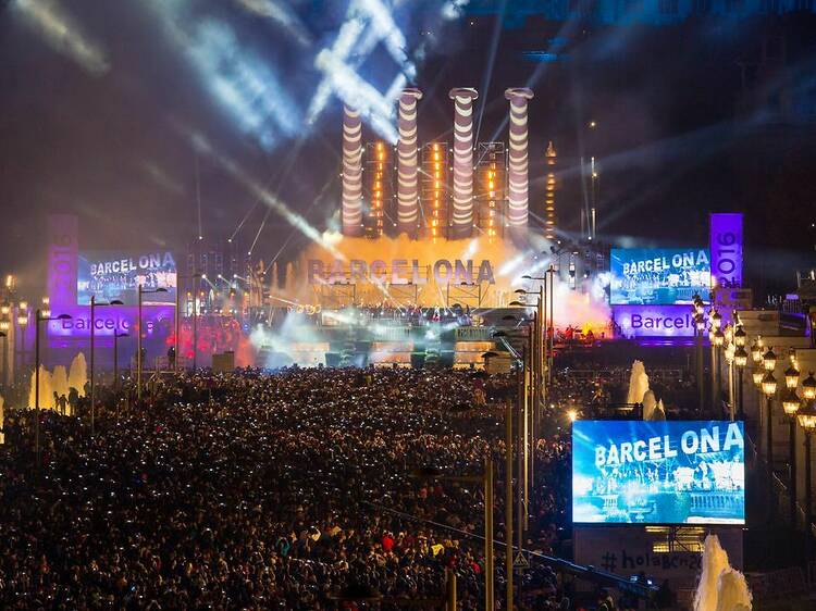 Festa de Cap d'Any 2015 a Montjuïc.