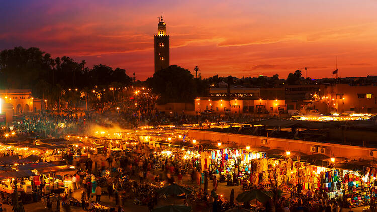 Sunset in Marrakech, Morocco