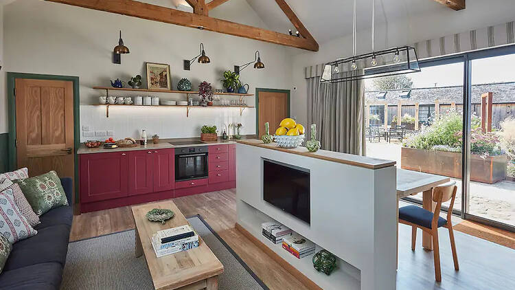 The glammed-up stable yard in Wiltshire