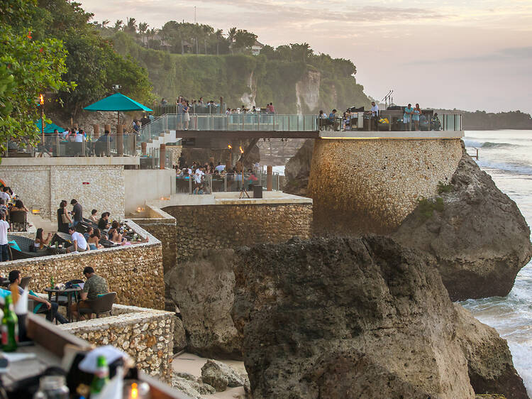 Sip on sundowners at Rock Bar