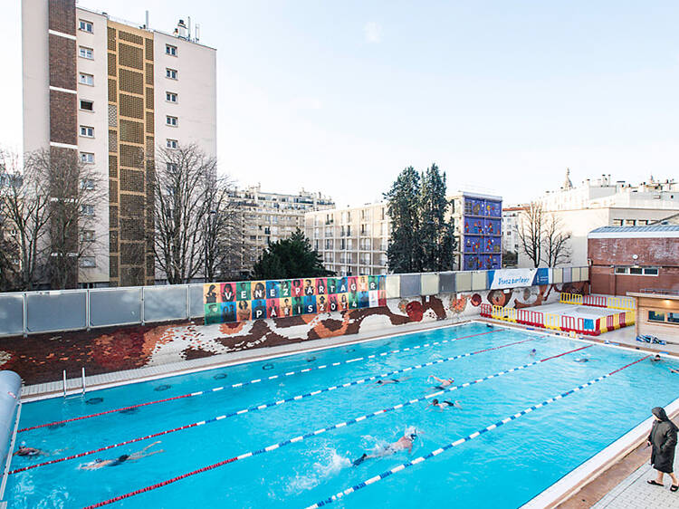 Swim lanes at a historic bath house