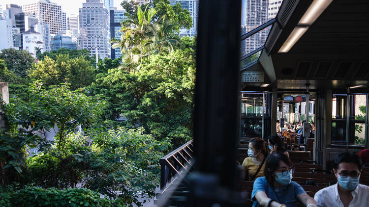 Climb up The Peak on a tram