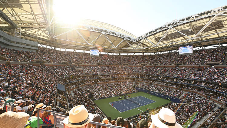 A general view of fans watching during a women's singles championship match at the 2022 US Open, Saturday, Sep. 10, 2022 in Flushing, NY. (Mike Lawrence/USTA)