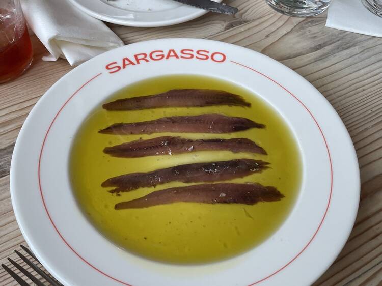 Eat some famous anchovies at Sargasso