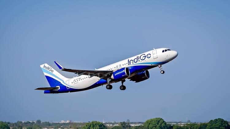 IndiGo aeroplane taking off
