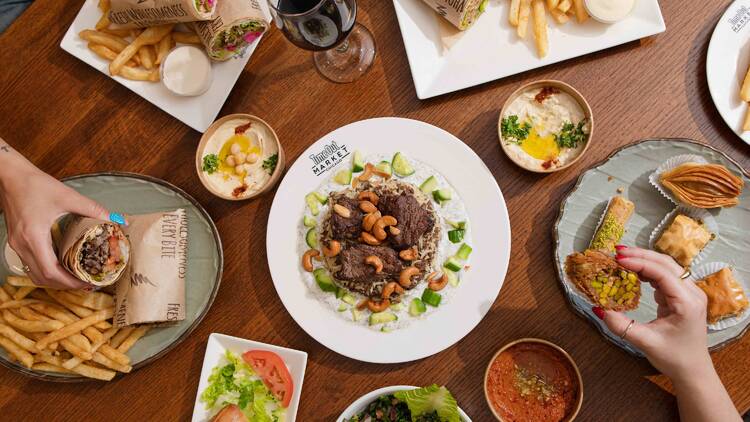 A variety of dishes on a table