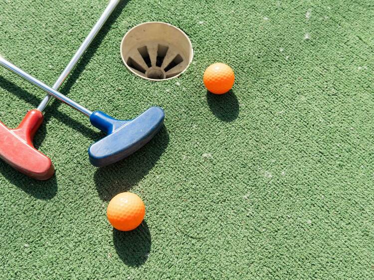 Show off your putt-putt skills at City Mini Golf