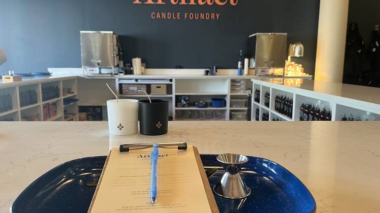 Have a girls' night activity at Artifact Candle Foundry