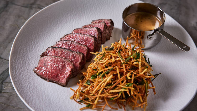 Steak frites at Salt & Ash