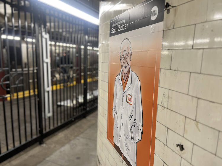 Check out this tribute to the late Saul Zabar inside the 79th Street subway station Check out this tribute to the late Saul Zabar inside the 79th Street subway station