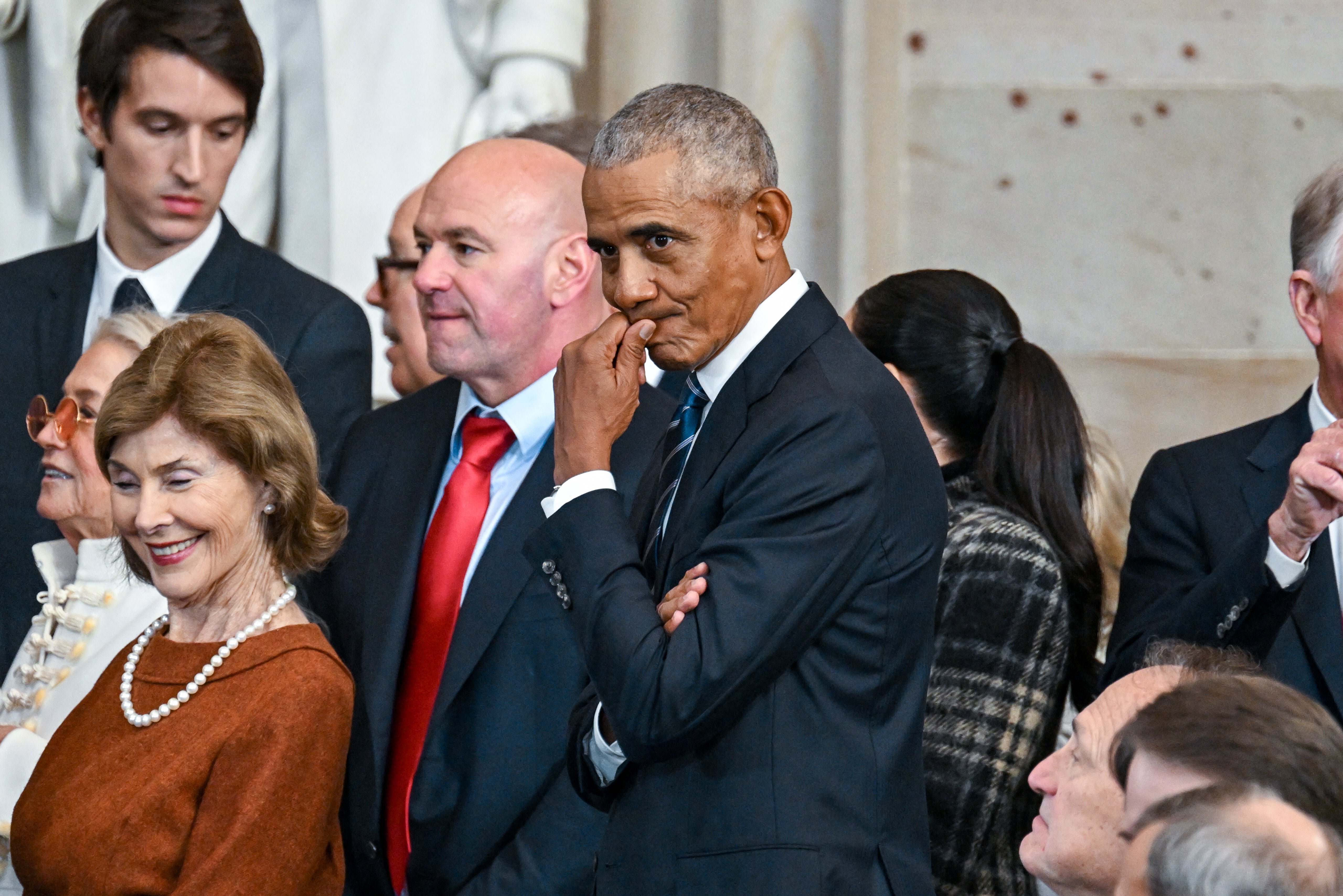 A lone Obama pictured at Donald Trump’s second inauguration earlier this year